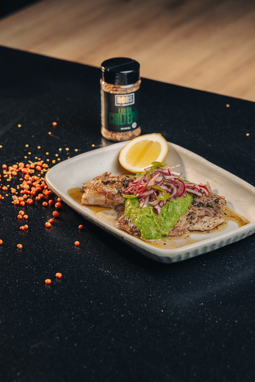 Pescado al sarten con limón chiltepín