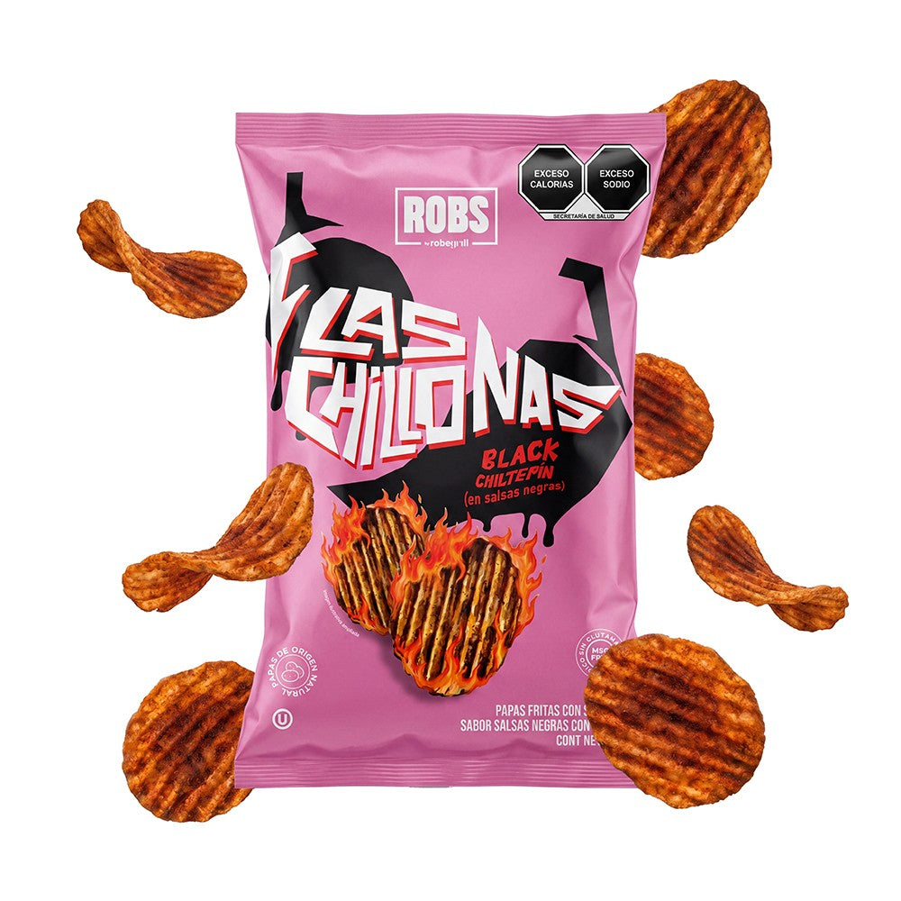 Kit Chillonas Sabor Chiltepín y Salsas Negras | 3 Bolsas de 50 g (150 g)