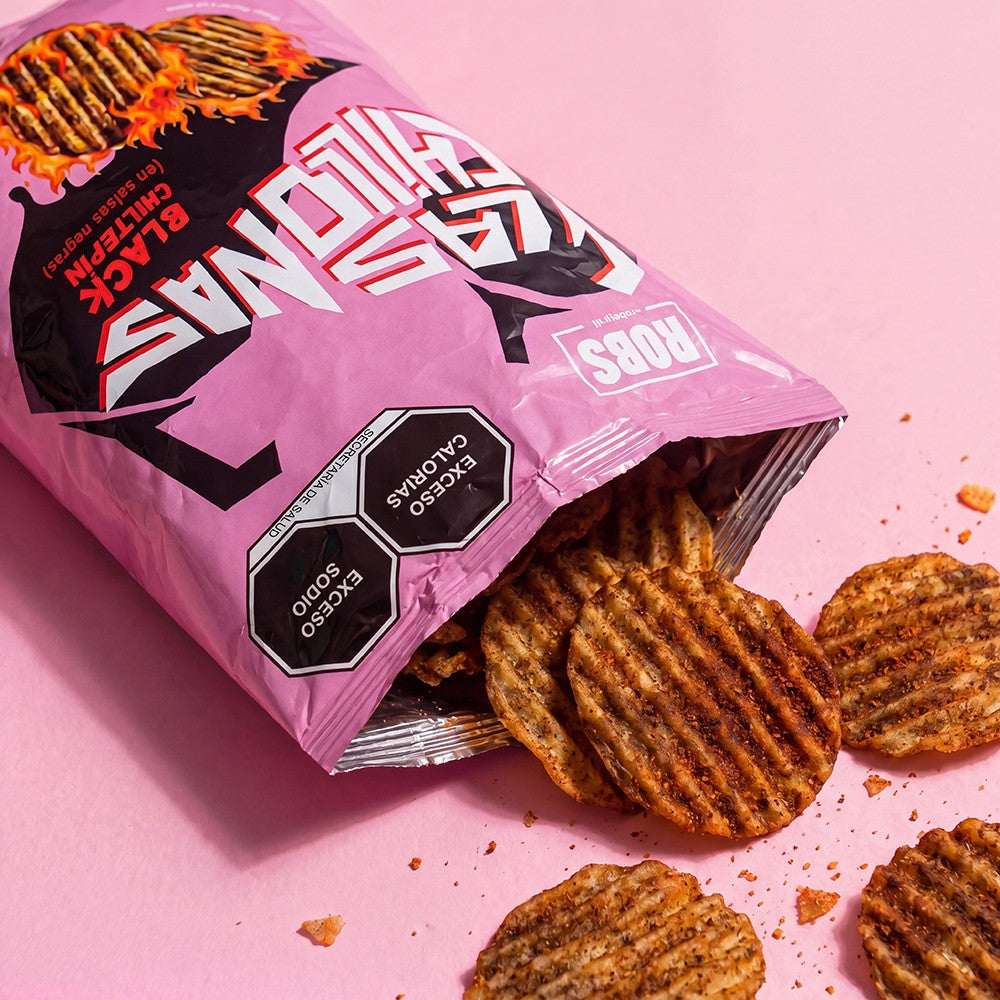 Kit Chillonas Sabor Chiltepín y Salsas Negras | 3 Bolsas de 50 g (150 g)
