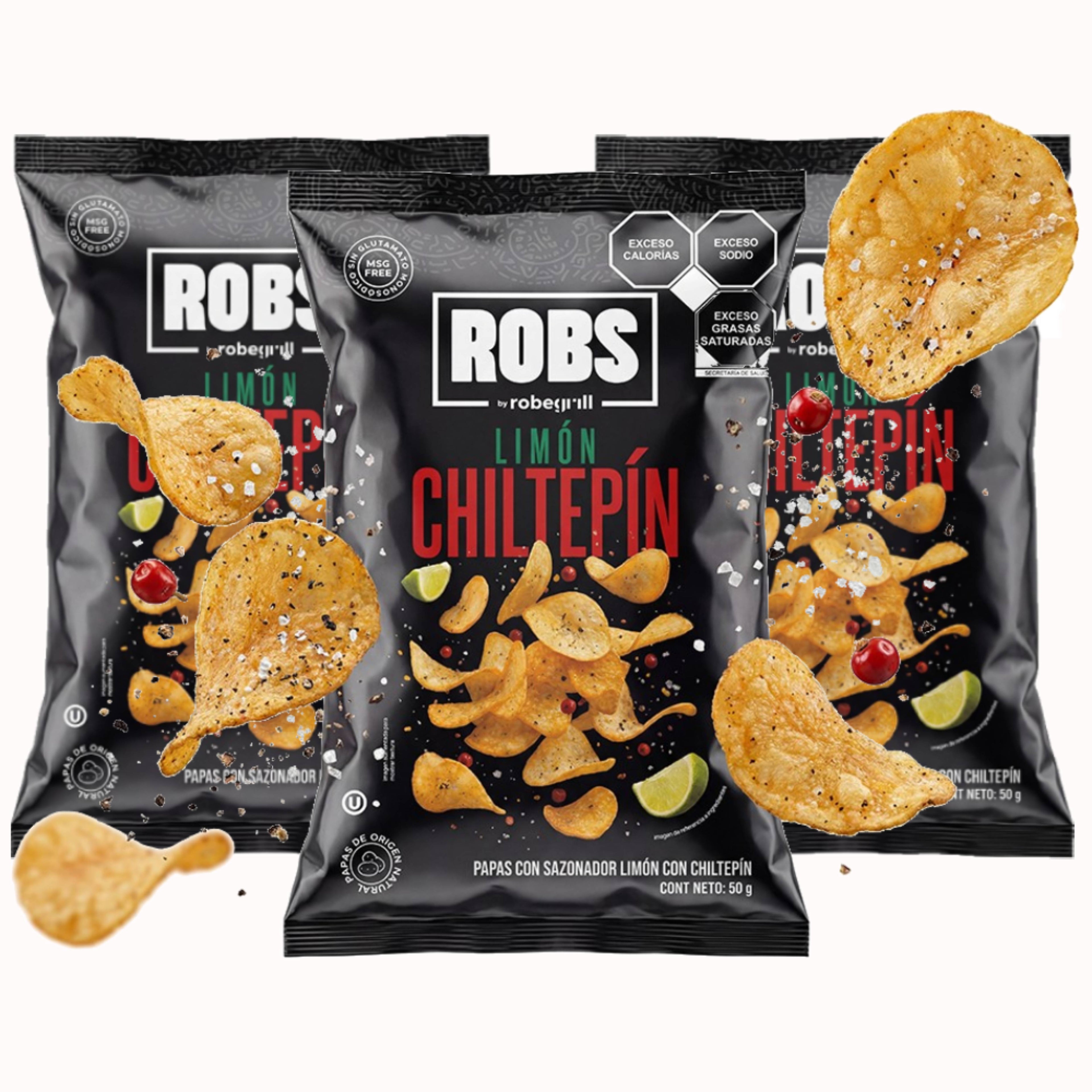 Kit Chips Limón Chiltepín | 3 Bolsas de 50 g (150 g)
